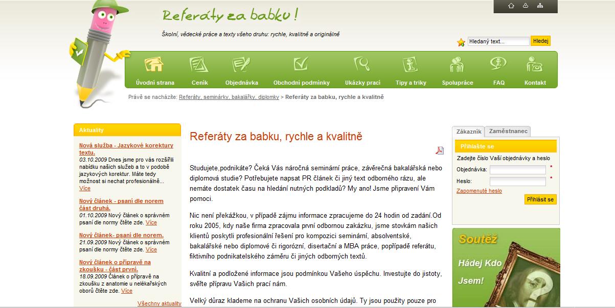 Referáty za babku